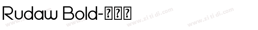 Rudaw Bold字体转换